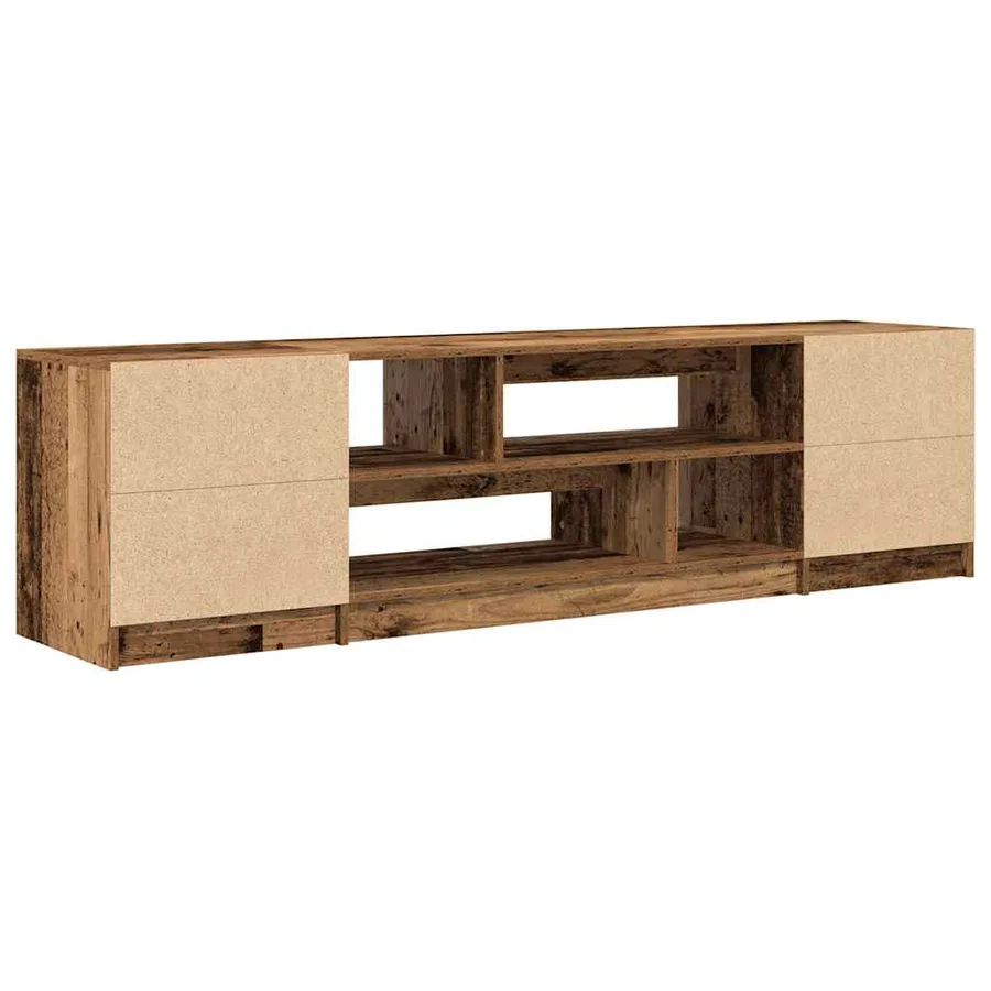 Meuble TV vieux bois 188,5x41x50 cm bois d'ingénierie - 8