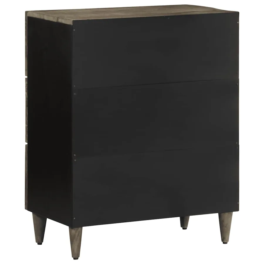 Buffets 2 pcs gris clair 60x33,5x75 cm bois de manguier massif - 6