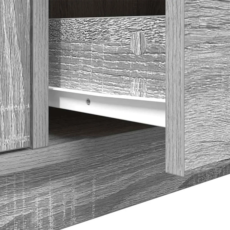 Meuble TV avec lumières LED sonoma gris 100x41x50 cm - 12