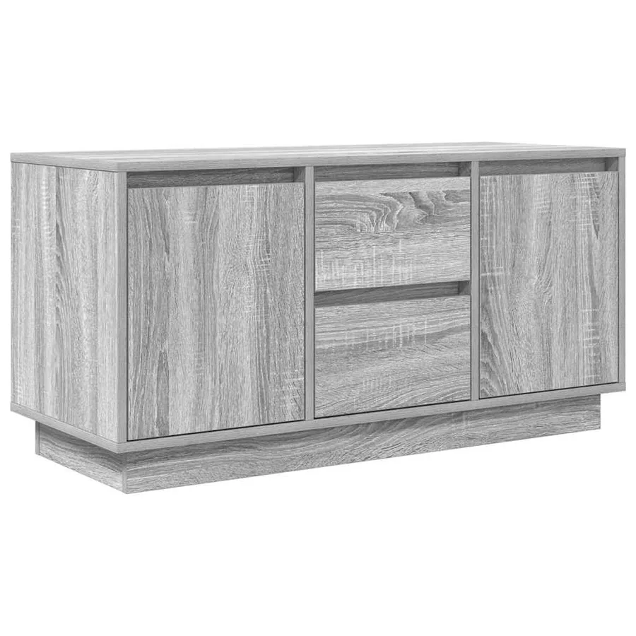 Meuble TV avec lumières LED sonoma gris 100x41x50 cm - 3