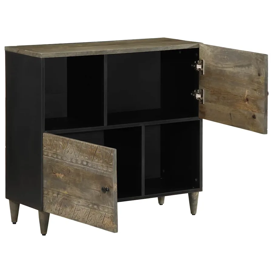 Buffet 80x33x75 cm bois massif de manguier - 2