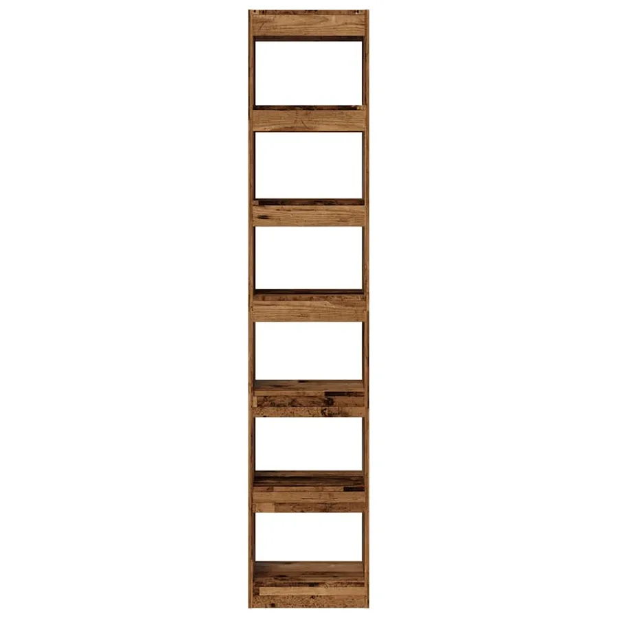 Bibliothèque/Cloison de séparation vieux bois 40x30x198 cm - 4