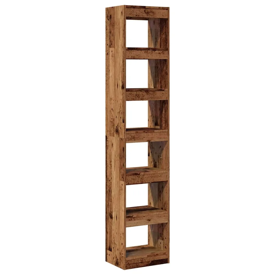 Bibliothèque/Cloison de séparation vieux bois 40x30x198 cm - 6