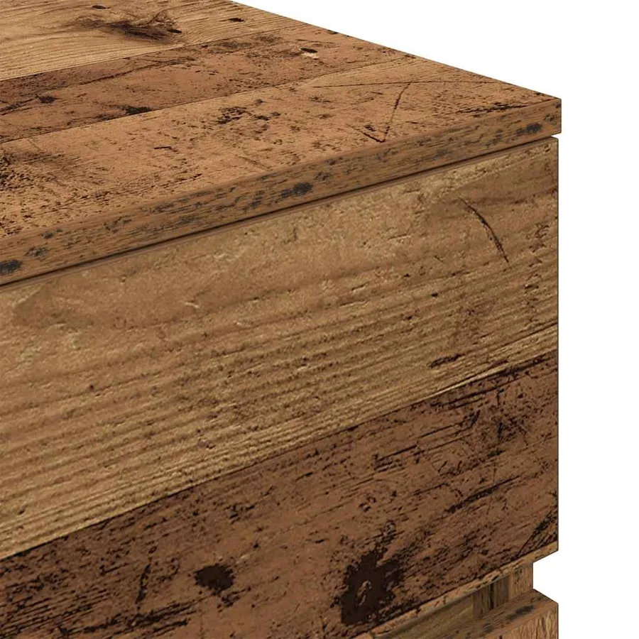 Tables de chevet avec 3 tiroirs 2 pcs vieux bois 39x35x65 cm - 10