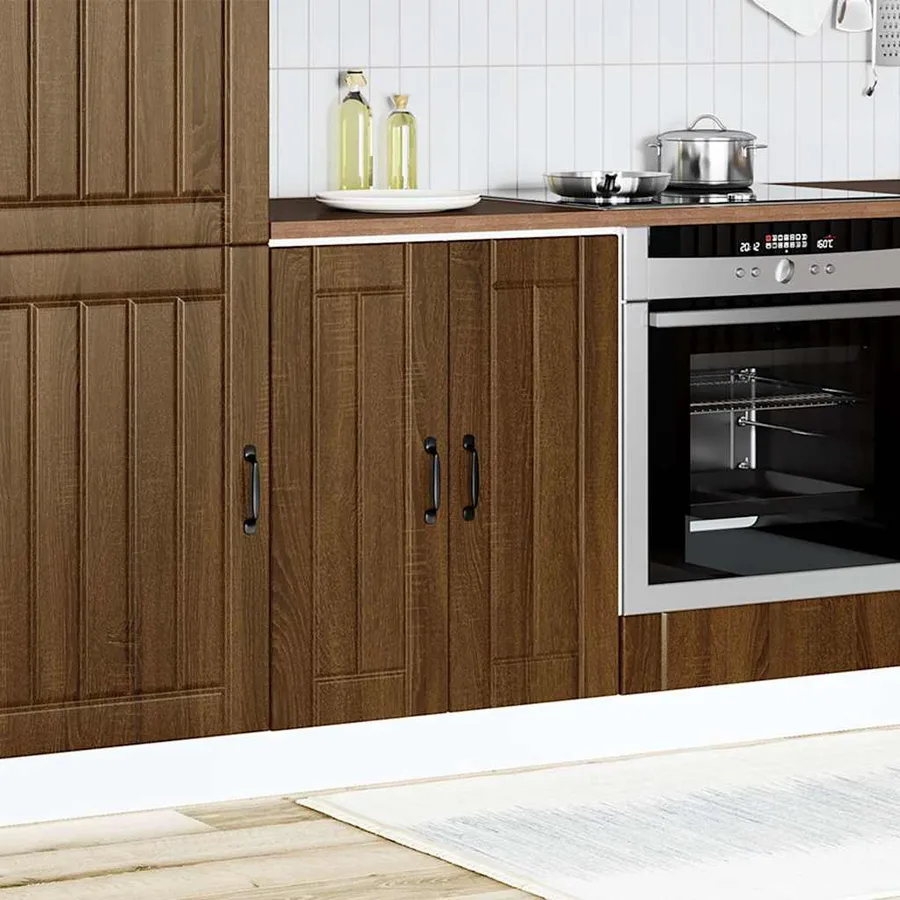 Meuble de base de lavabo Lucca chêne marron bois d'ingénierie - 2