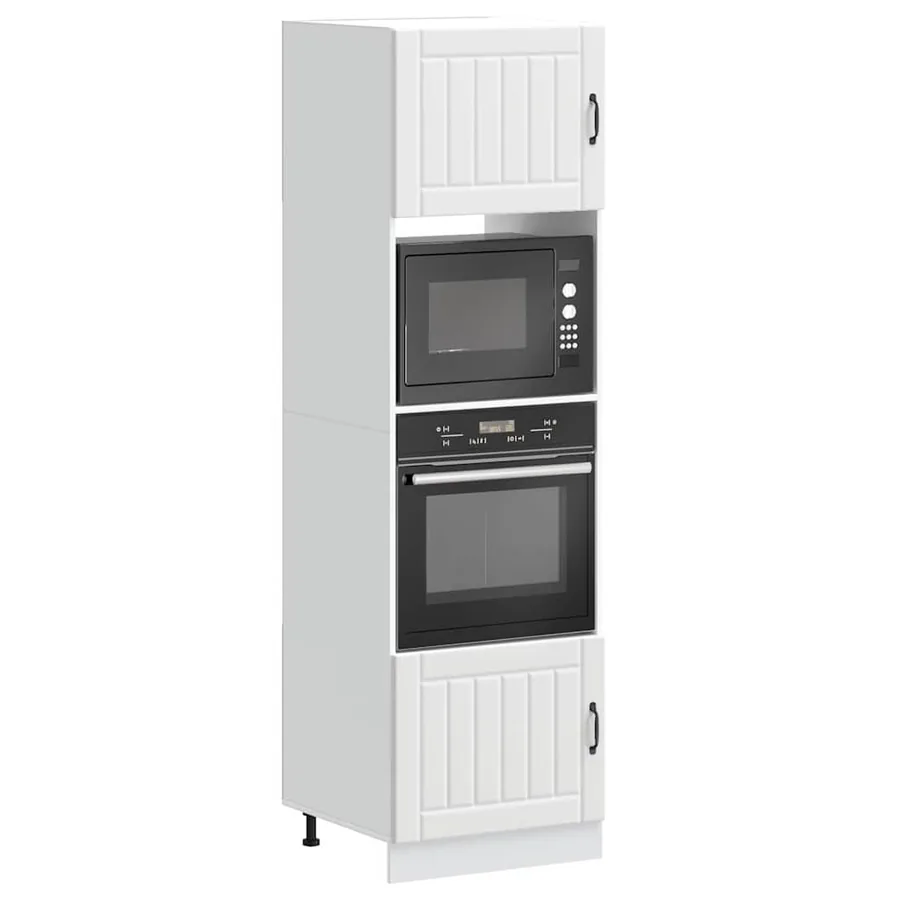 Armoires de four 2 pièces "Lucca" Bois d'ingénierie blanc