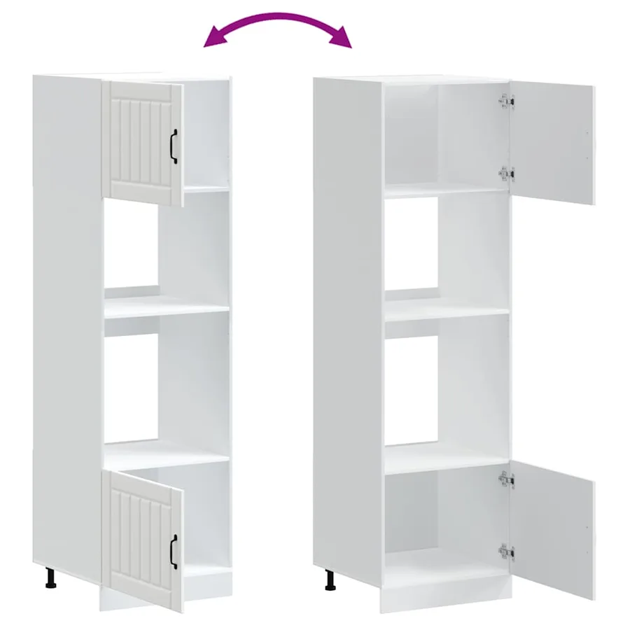 Armoires de four 2 pièces "Lucca" Bois d'ingénierie blanc - 8