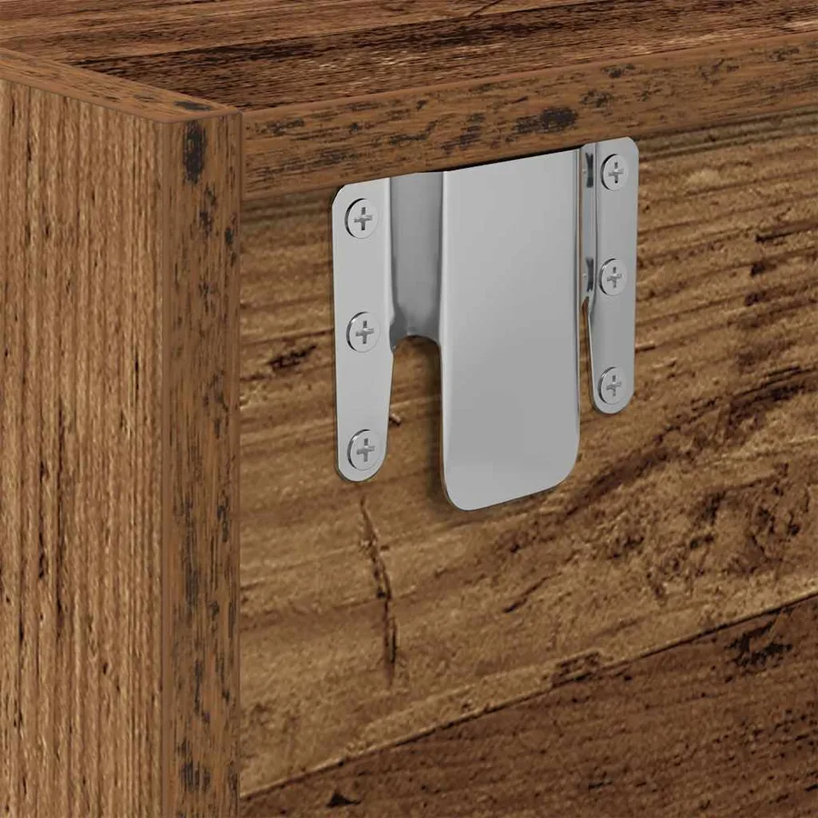 Meubles TV 2 pcs vieux bois 60x31x25,5 cm bois d'ingénierie - 8