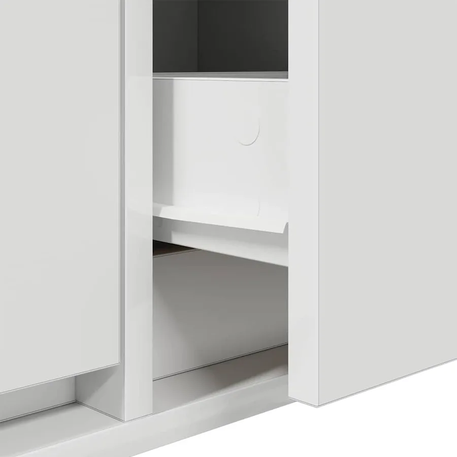 Meuble TV Blanc 100 x 31 x 25,5 cm Bois d'ingénierie - 11