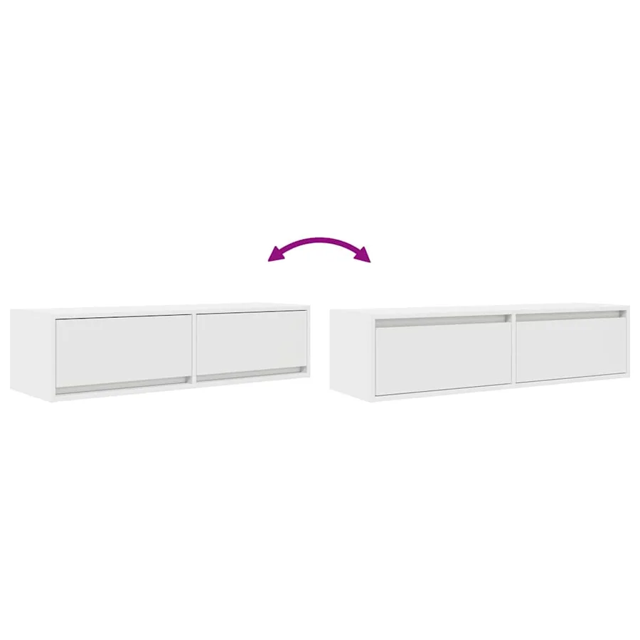 Meuble TV Blanc 100 x 31 x 25,5 cm Bois d'ingénierie - 12