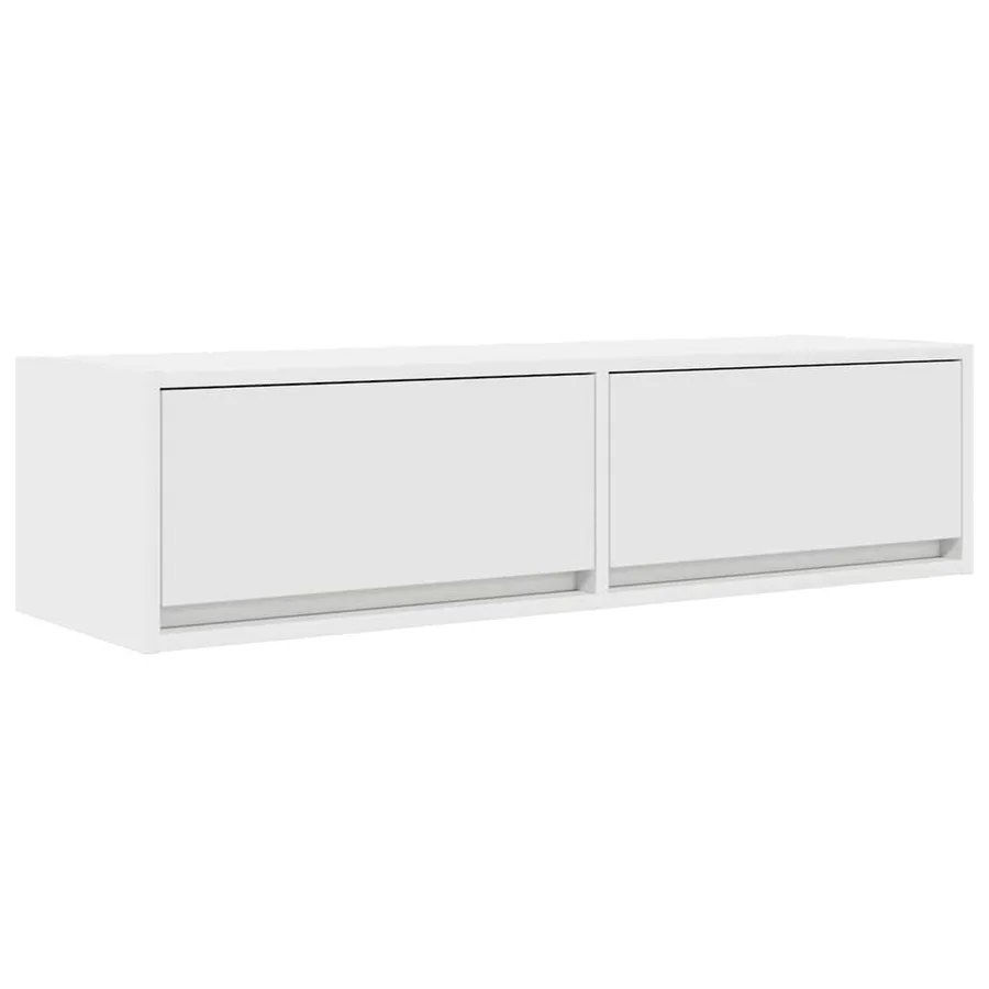 Meuble TV Blanc 100 x 31 x 25,5 cm Bois d'ingénierie - 2