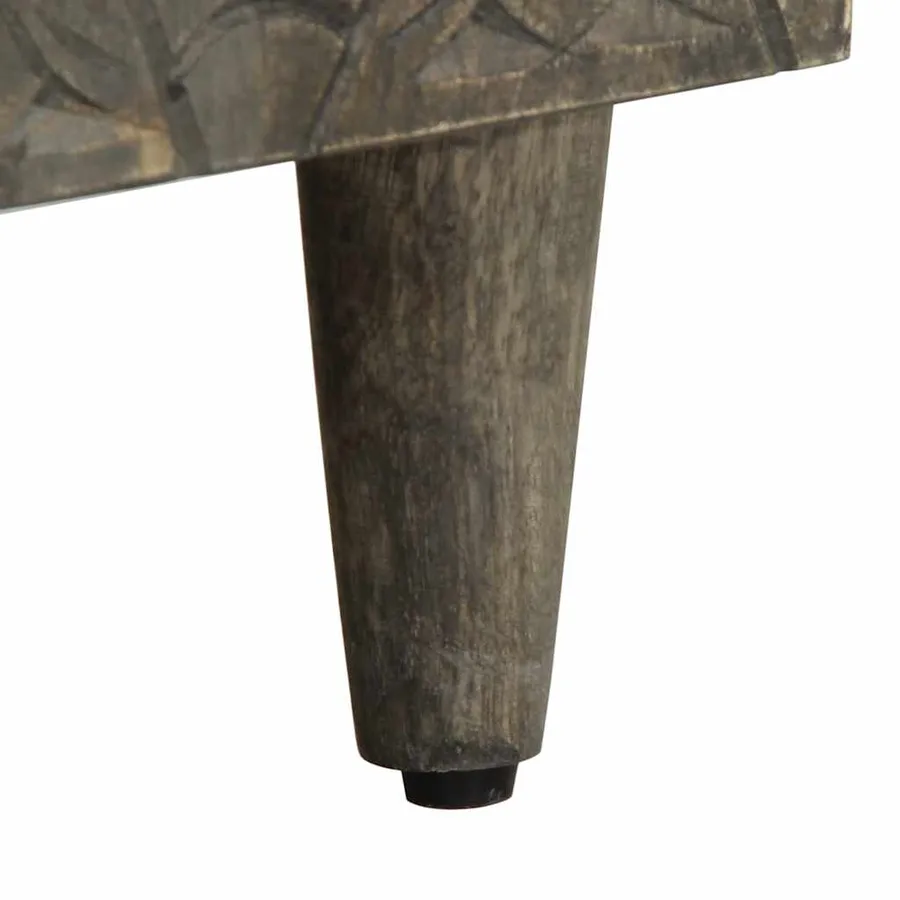 Buffet gris clair 60x33,5x75 cm bois de manguier massif - 8