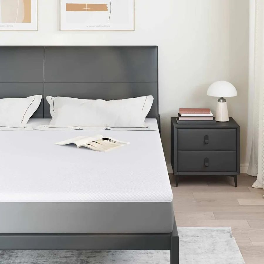 Surmatelas en mousse à mémoire 180 x 200 cm Thick Doux Blanc - 3