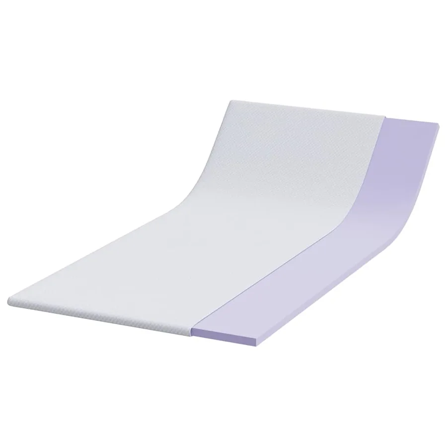 Surmatelas en mousse à mémoire 100 x 200 cm Thick Doux Blanc - 3