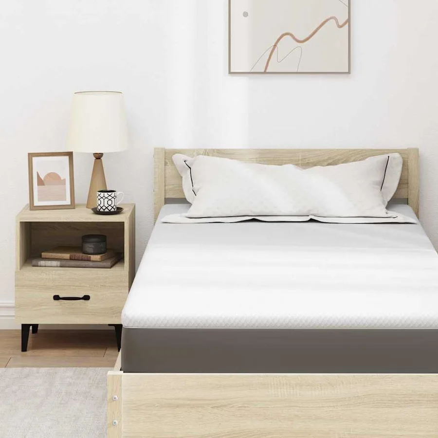 Surmatelas en mousse à mémoire 100 x 200 cm Thick Doux Blanc - 7