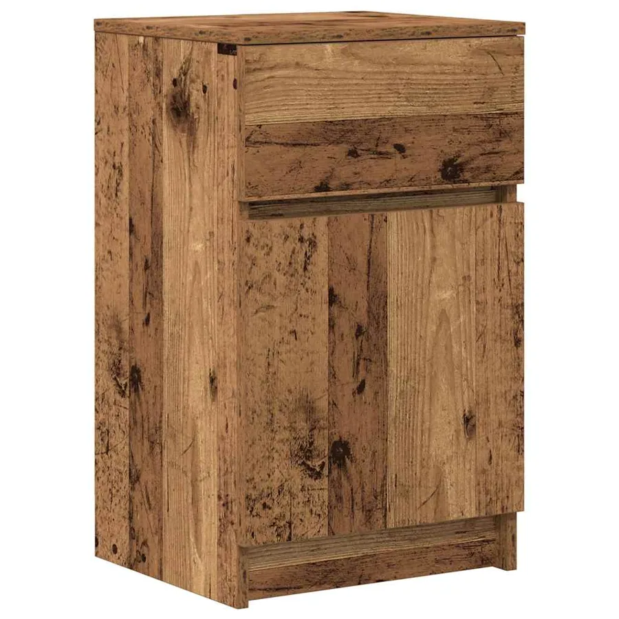 Table de chevet vieux bois 39x35x65 cm bois d’ingénierie - 2