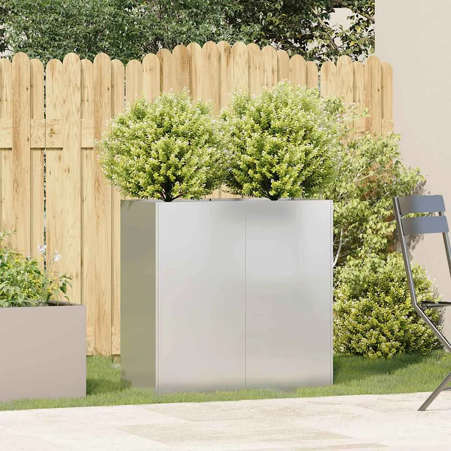 Jardinière 80x40x80 cm acier inoxydable - 3