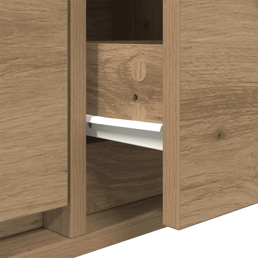 Meubles TV 2 pcs chêne artisanal 60x31x25,5cm bois d'ingénierie - 11