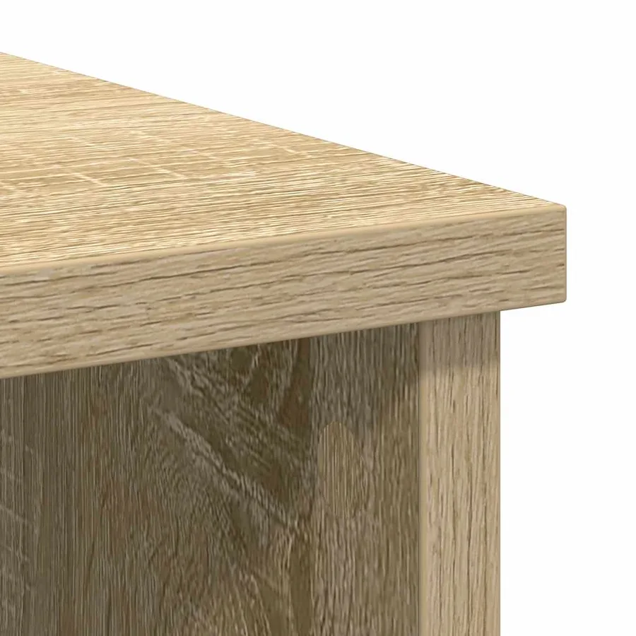 Buffet avec tiroir chêne sonoma 101x35x76 cm bois d'ingénierie - 10