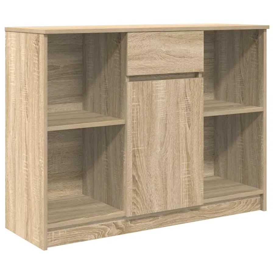 Buffet avec tiroir chêne sonoma 101x35x76 cm bois d'ingénierie - 2