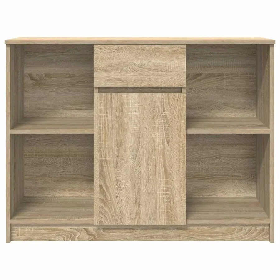Buffet avec tiroir chêne sonoma 101x35x76 cm bois d'ingénierie - 6
