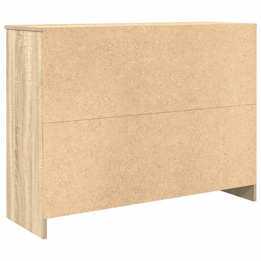 Buffet avec tiroir chêne sonoma 101x35x76 cm bois d'ingénierie - 8