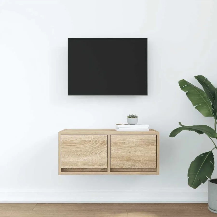 Meuble TV chêne sonoma 60x31x25,5 cm bois d'ingénierie - 3