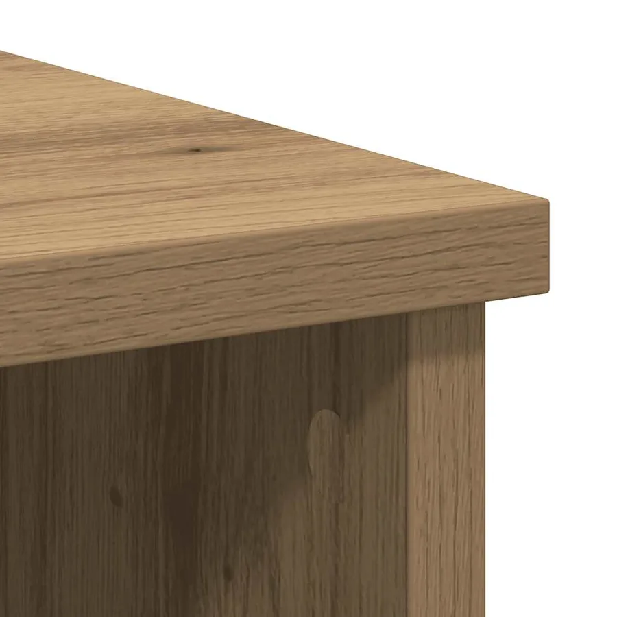 Buffet avec tiroir chêne artisanal 101x35x76 cm bois ingénierie - 10