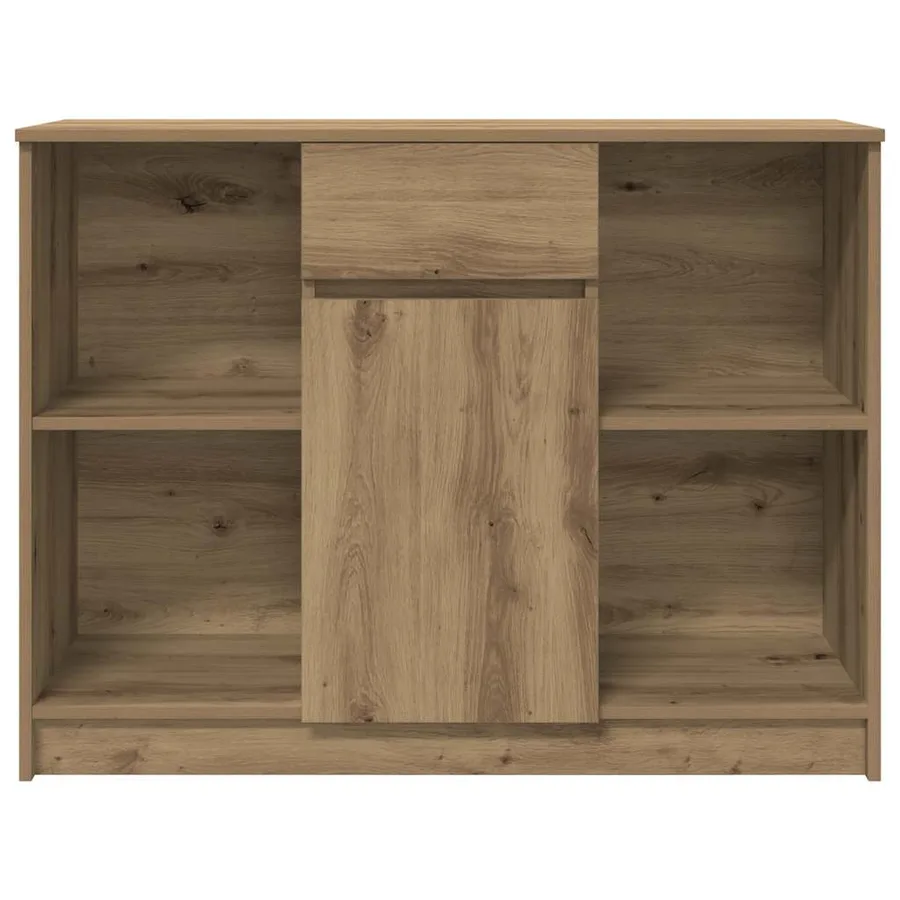 Buffet avec tiroir chêne artisanal 101x35x76 cm bois ingénierie - 6