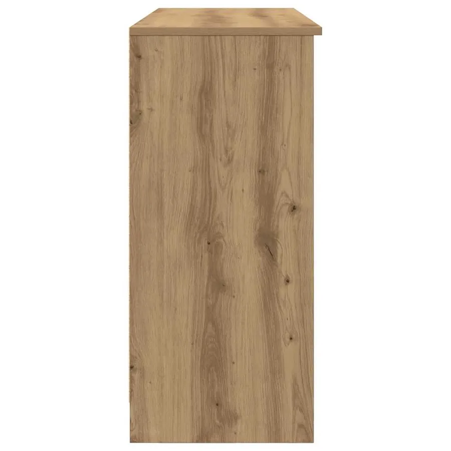 Buffet avec tiroir chêne artisanal 101x35x76 cm bois ingénierie - 7