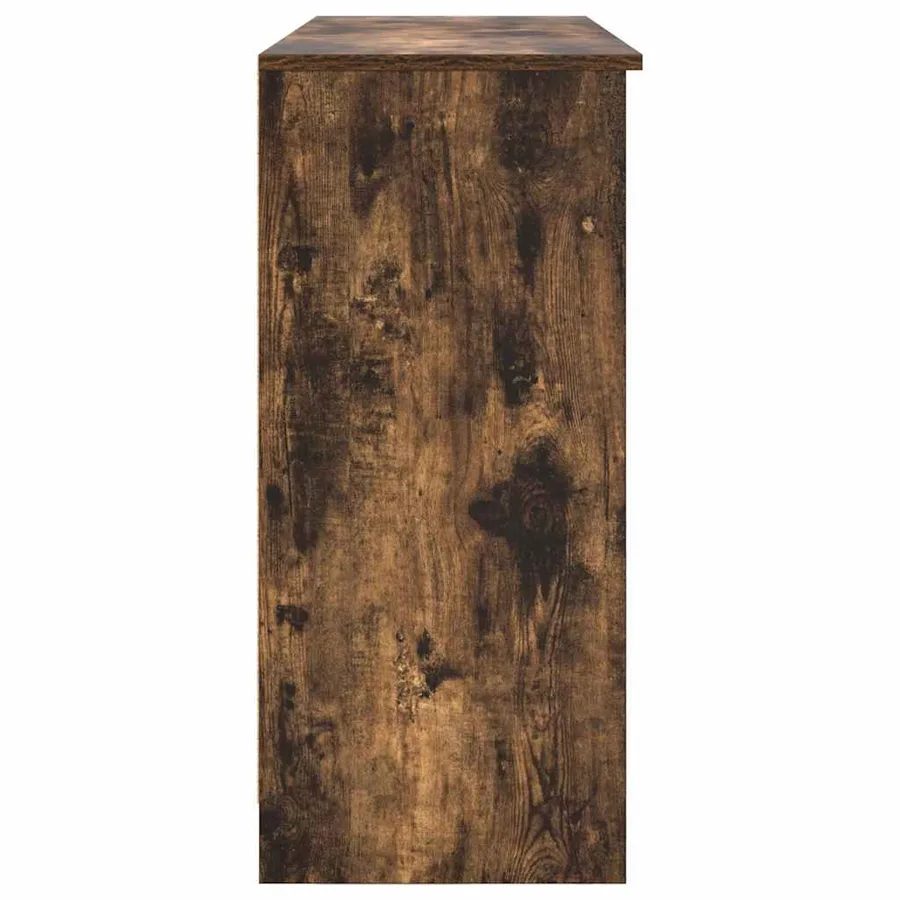 Buffet avec tiroir chêne fumé 101x35x76 cm bois d'ingénierie - 7