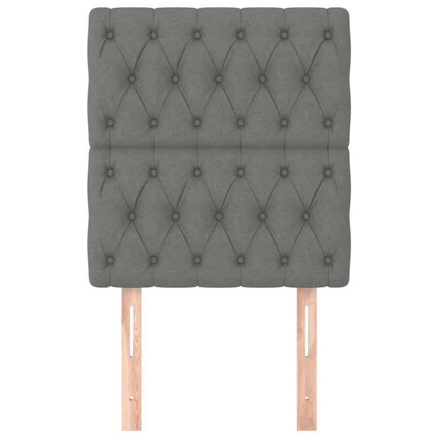 Tête de lit Gris foncé 80x7x118/128 cm Tissu - 3