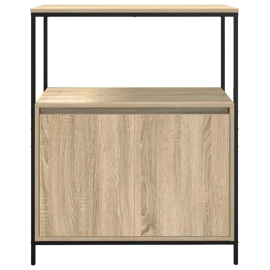 Meuble de salle de bain et étagères chêne sonoma 76,5x35x95 cm - 6