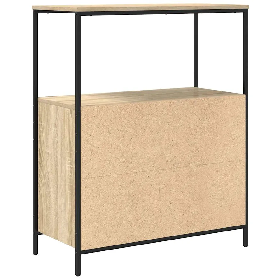 Meuble de salle de bain et étagères chêne sonoma 76,5x35x95 cm - 8