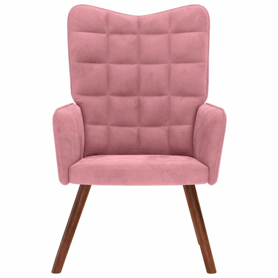 Chaise de relaxation Rose Velours - 3