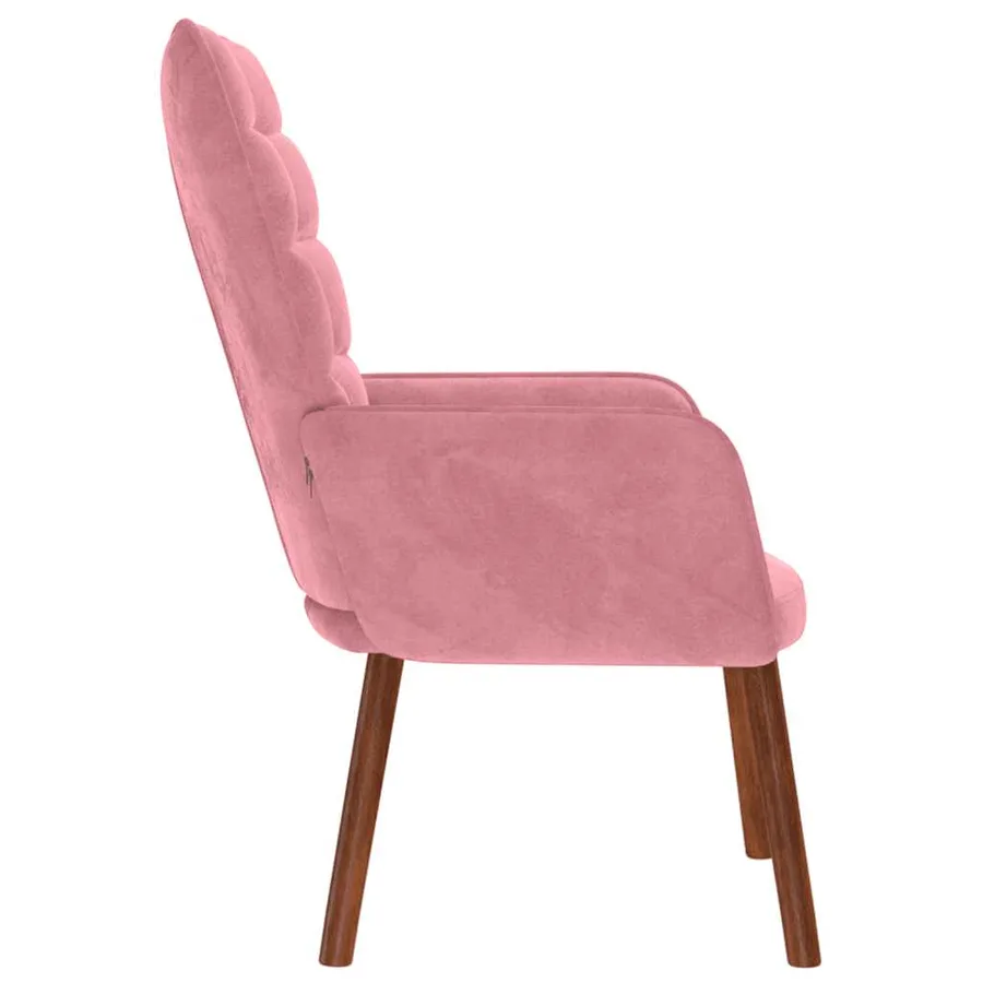 Chaise de relaxation Rose Velours - 4