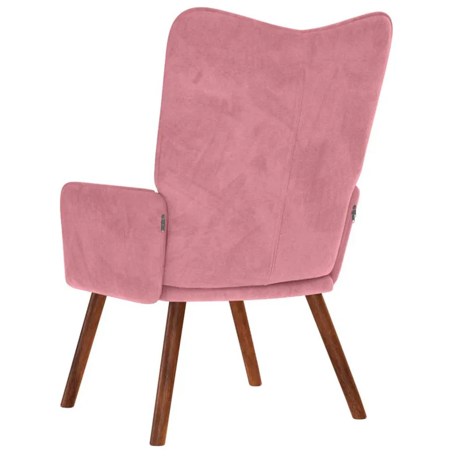 Chaise de relaxation Rose Velours - 5