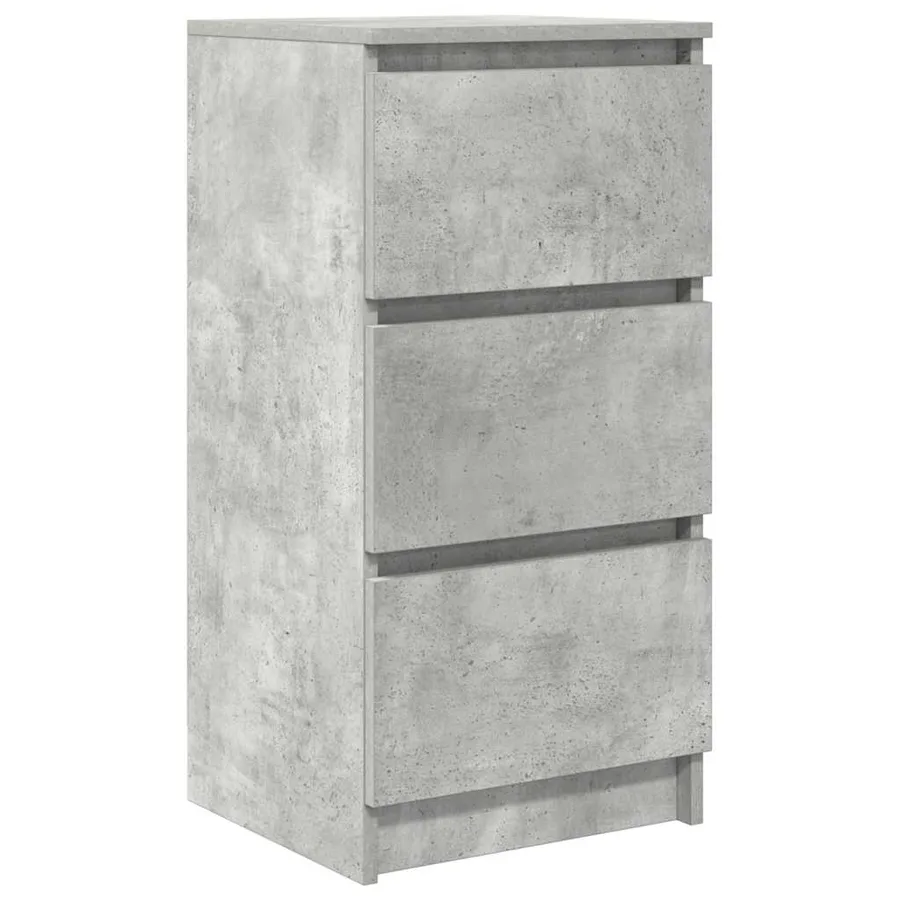 Buffet gris béton 37,5x35x76 cm bois d'ingénierie - 2