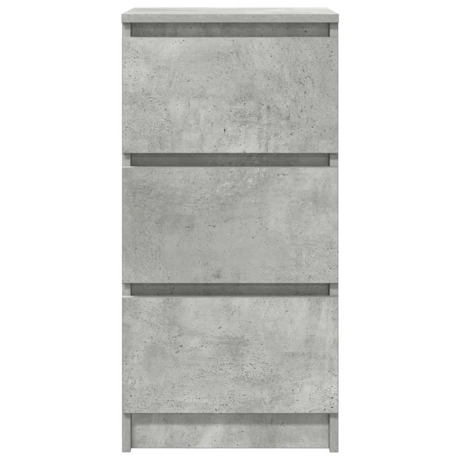 Buffet gris béton 37,5x35x76 cm bois d'ingénierie - 6
