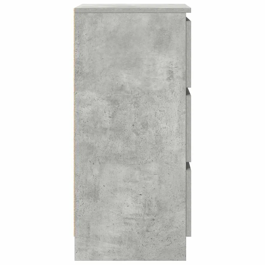 Buffet gris béton 37,5x35x76 cm bois d'ingénierie - 7