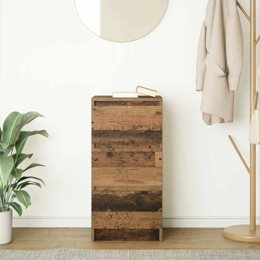 Buffet vieux bois 37,5x35x76 cm bois d'ingénierie - 3