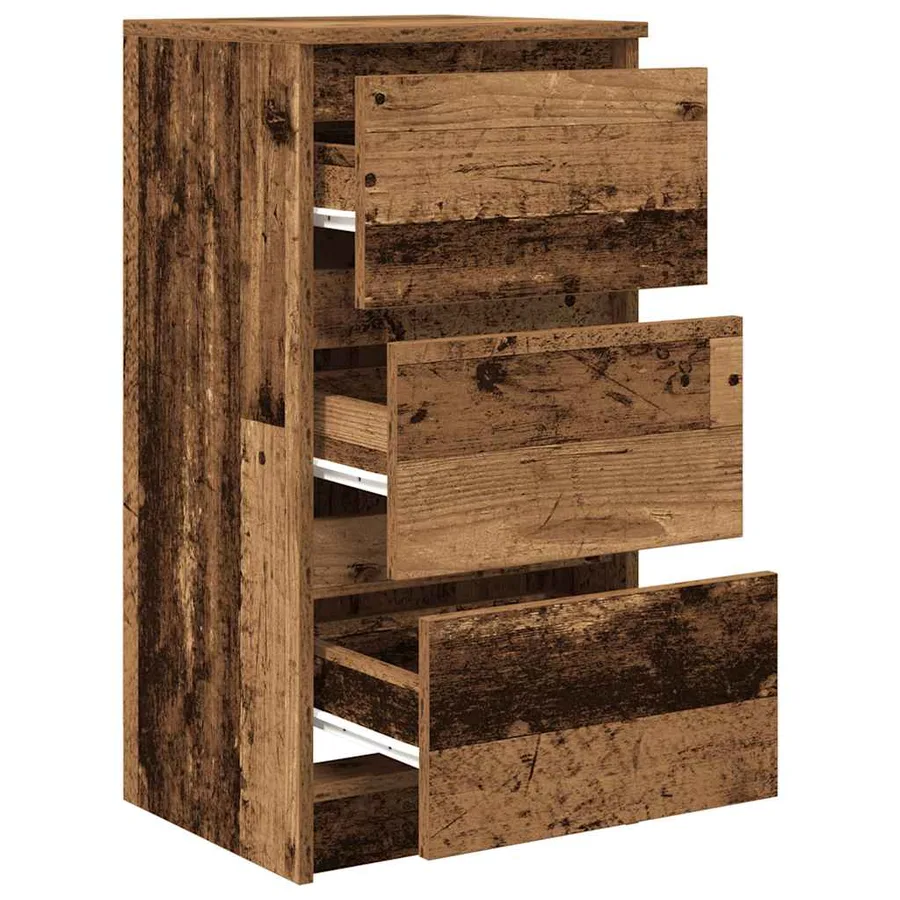 Buffet vieux bois 37,5x35x76 cm bois d'ingénierie - 5