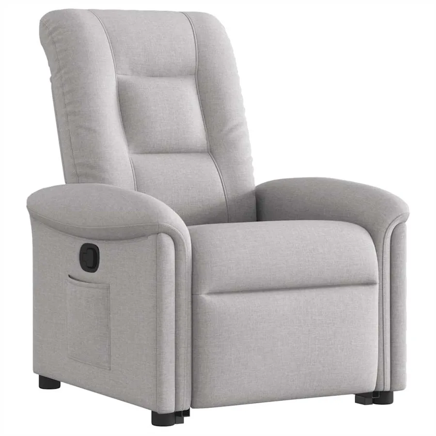 Fauteuil inclinable gris nuage tissu - 3