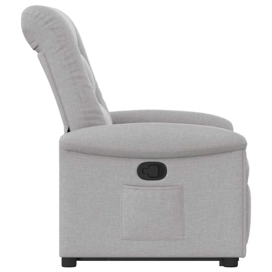 Fauteuil inclinable gris nuage tissu - 5
