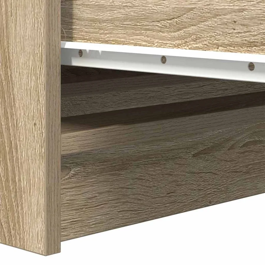 Buffet chêne sonoma 100x35x99 cm bois d'ingénierie - 10