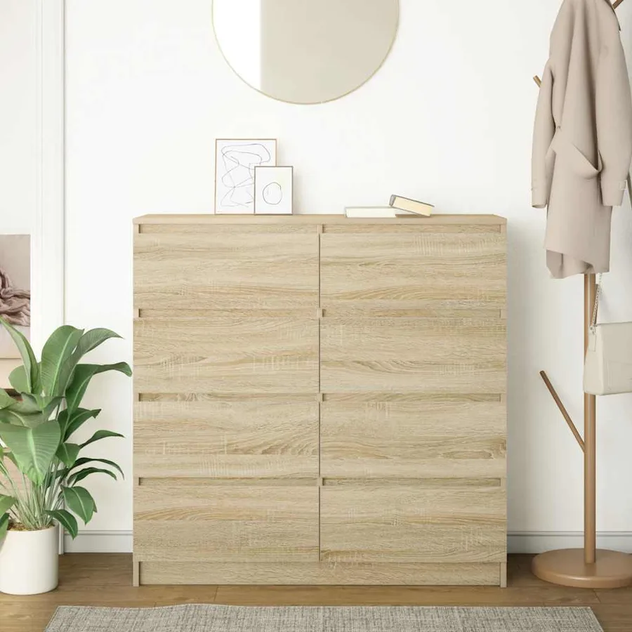 Buffet chêne sonoma 100x35x99 cm bois d'ingénierie - 3