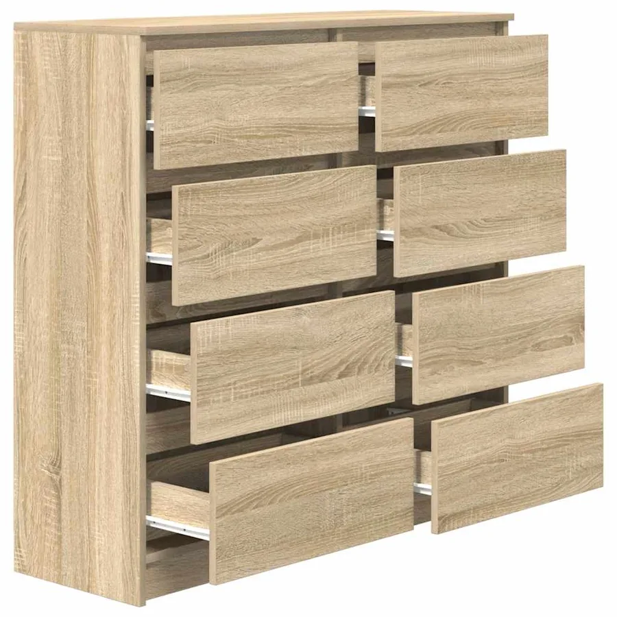 Buffet chêne sonoma 100x35x99 cm bois d'ingénierie - 5