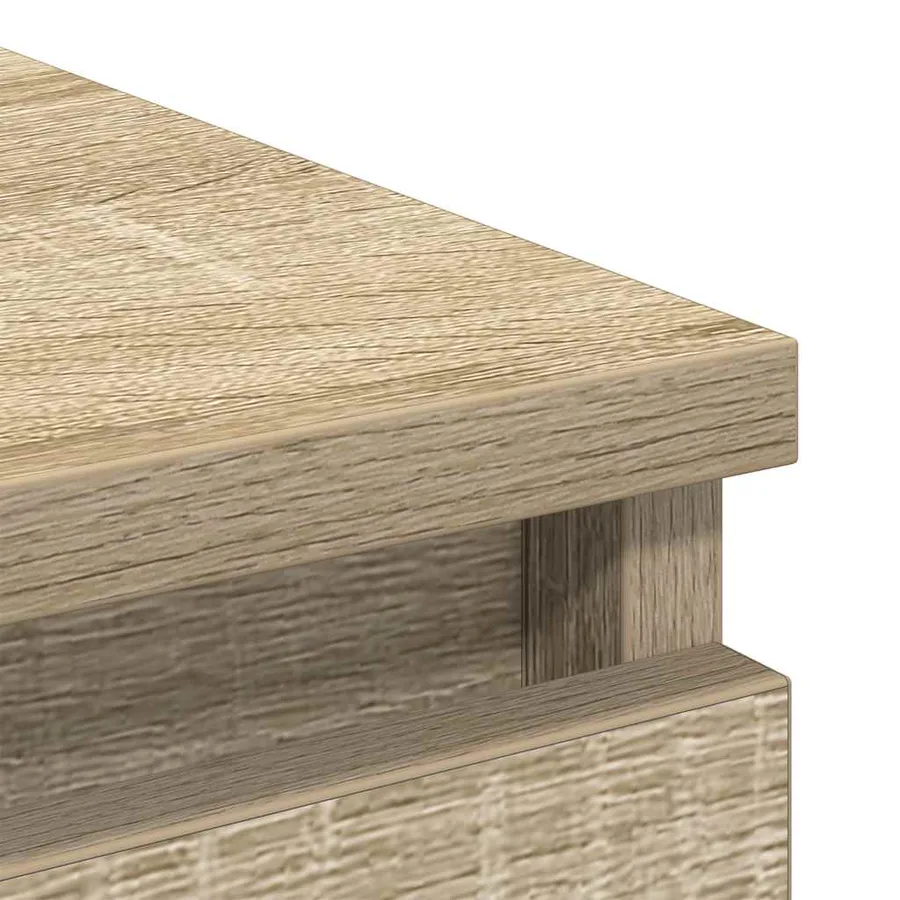 Buffet chêne sonoma 100x35x99 cm bois d'ingénierie - 9