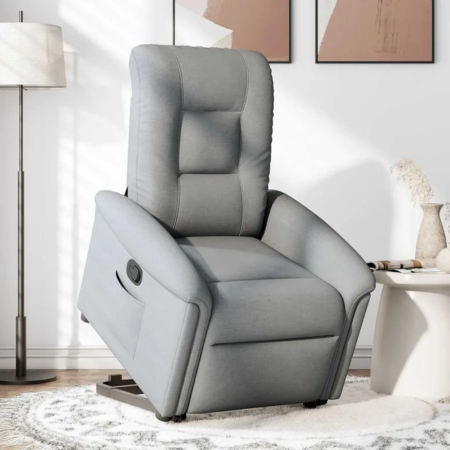 Fauteuil inclinable Gris clair Tissu - 3