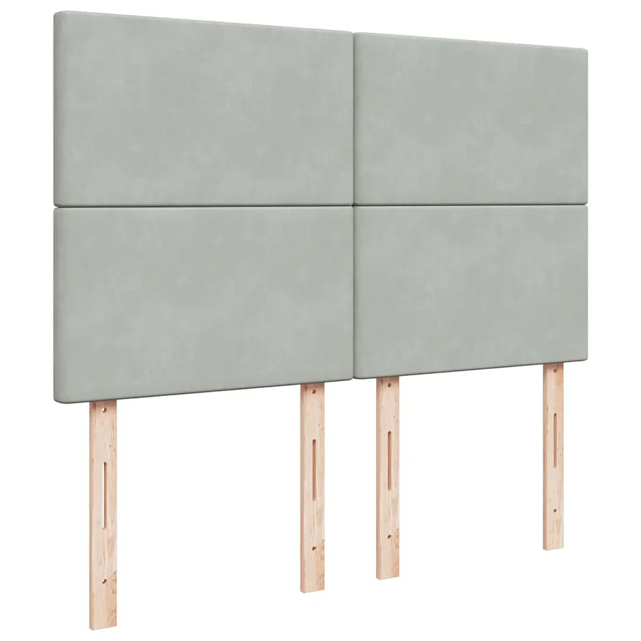 Cadre de lit ottoman avec matelas gris clair 140x200 cm velours - 13